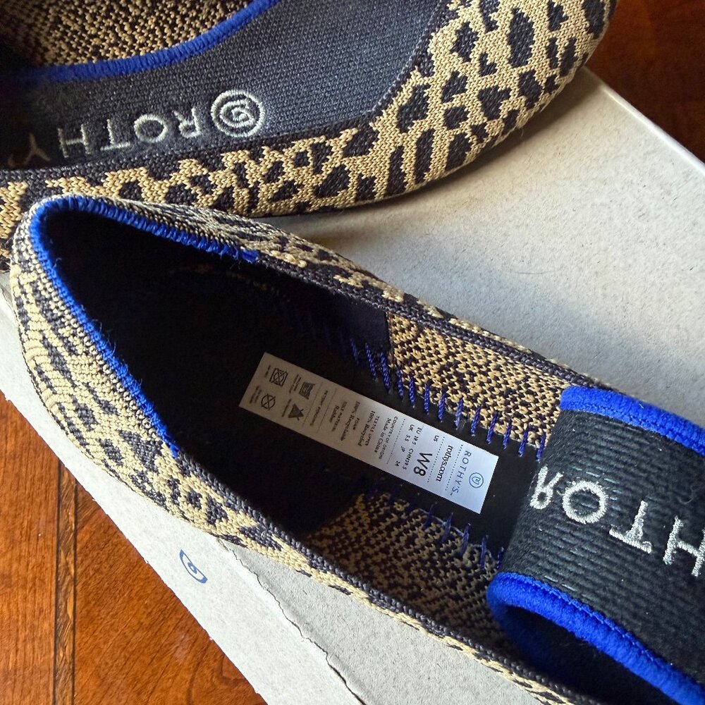 Rothy's Leopard Print Round Toe Flats Size 8 - Picture 4 of 4